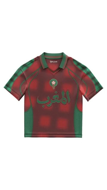 Red and green football shirt displayed in the reel cover.